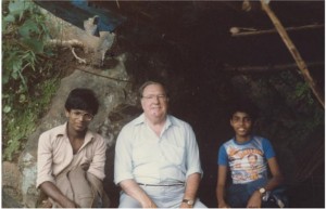 At the Dunhinda falls, Sri Lanka
