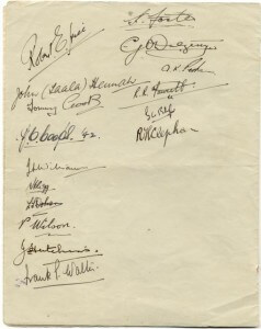 Paiforce Xmas menu, signatures, 1942