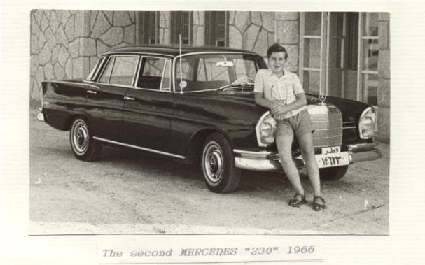 Richard Hill with Mercedes 230 in 1966
