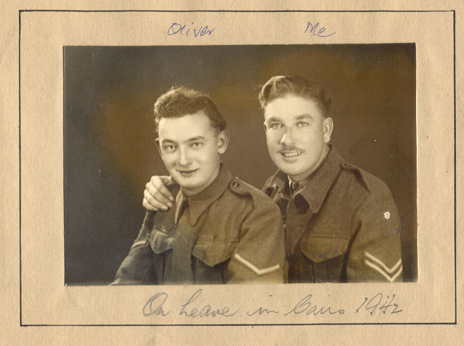 Robert Hill and Oliver Brindley in Cairo, 1942