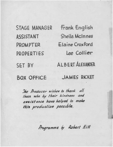 Sailor Beware programme back cover