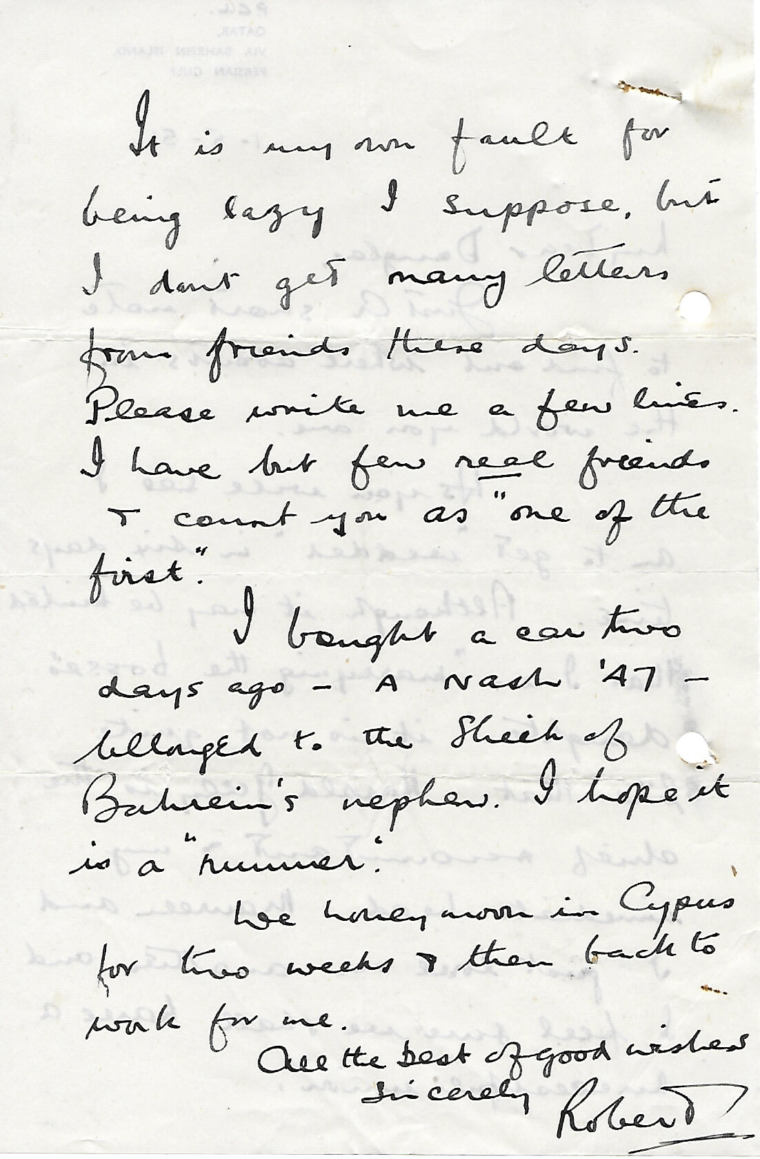 1 May 1951 - REH letter to E D Kassell 2nd page