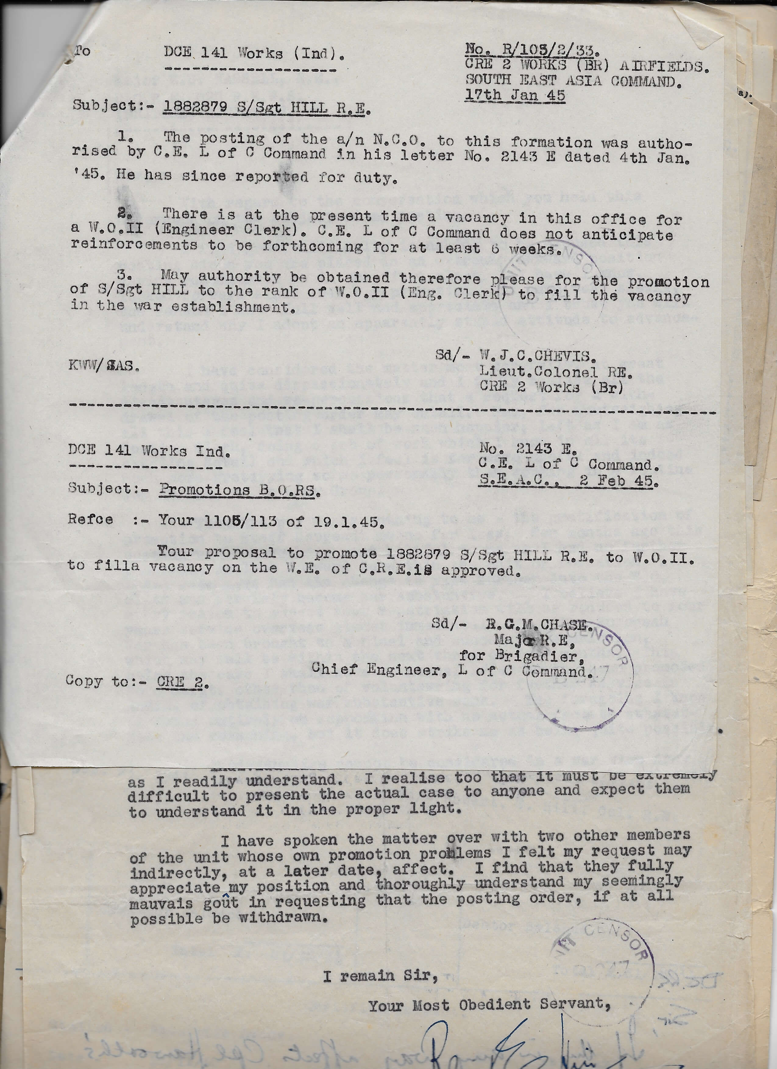 17 Jan 1945 - WOII approval