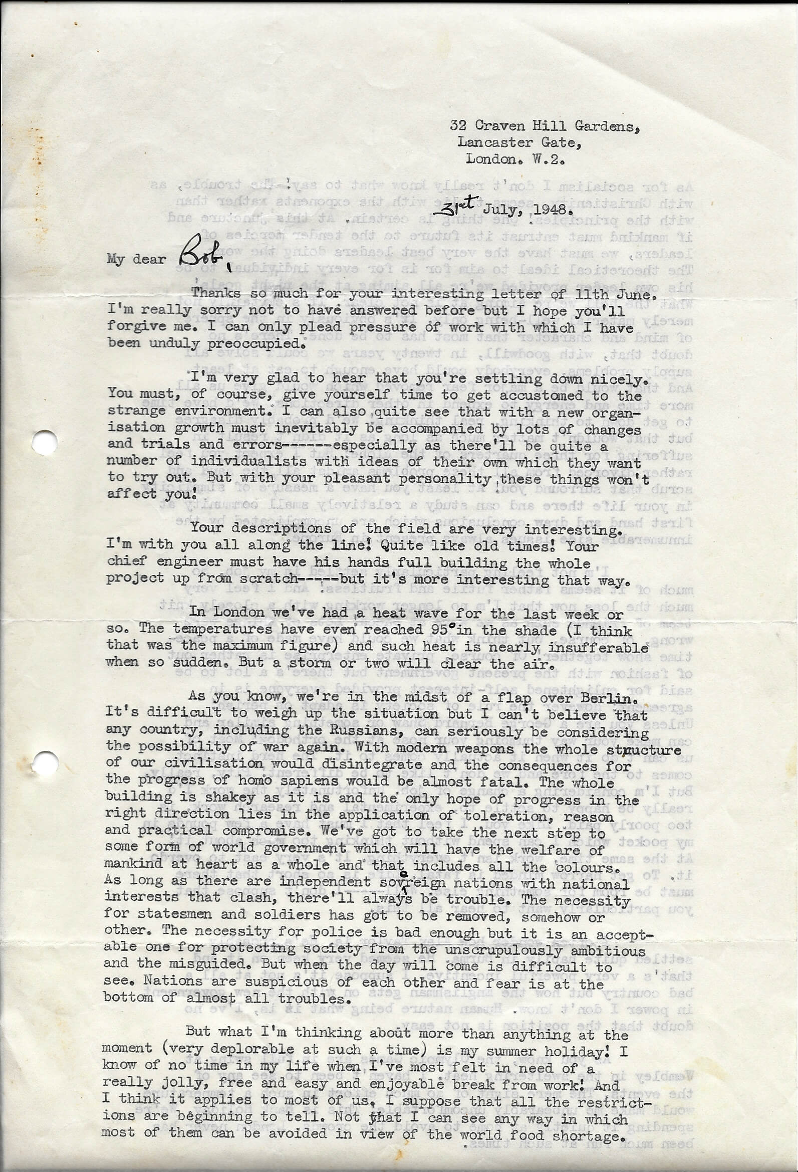 31 Jul 1948 - E D Kassell letter
